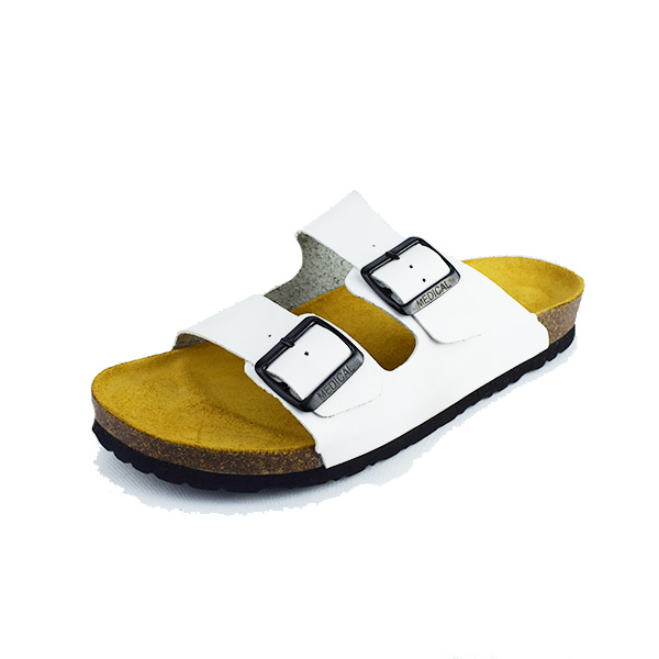 Sandale pour homme s030 blanc cuir .......... Sandales homme Maroc